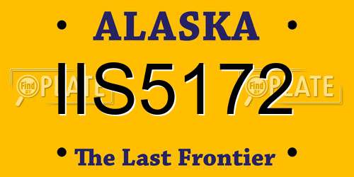 IIS5172 Alaska License Plate
