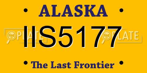 IIS5177 Alaska License Plate