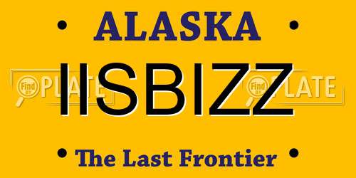 IISBIZZ Alaska License Plate