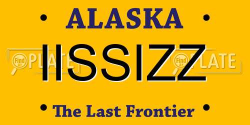IISSIZZ Alaska License Plate