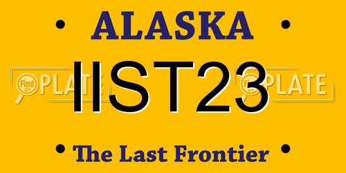 IIST23 Alaska License Plate