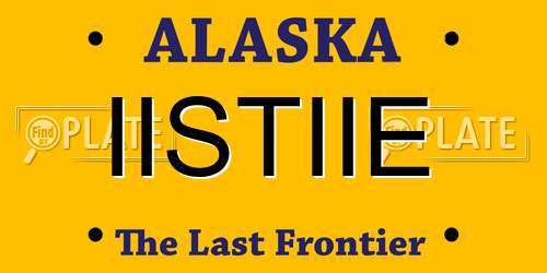 IISTIIE Alaska License Plate
