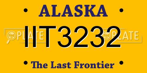 IIT3232 Alaska License Plate