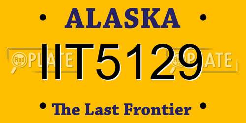 IIT5129 Alaska License Plate