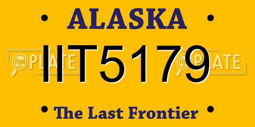 IIT5179 Alaska License Plate