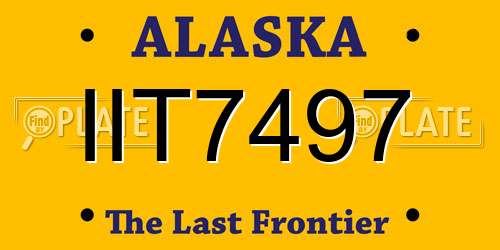 IIT7497 Alaska License Plate