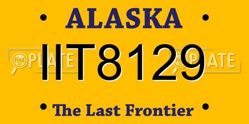 IIT8129 Alaska License Plate