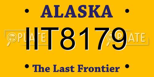 IIT8179 Alaska License Plate