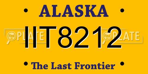 IIT8212 Alaska License Plate