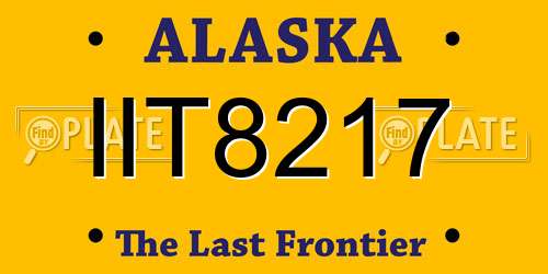 IIT8217 Alaska License Plate