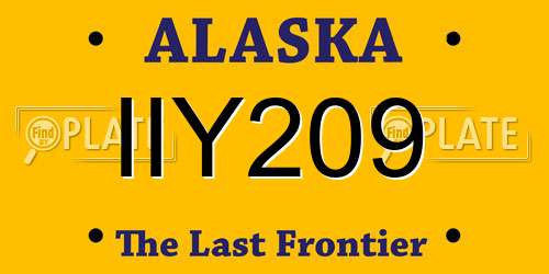 IIY209 Alaska License Plate