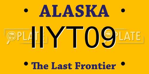 IIYT09 Alaska License Plate
