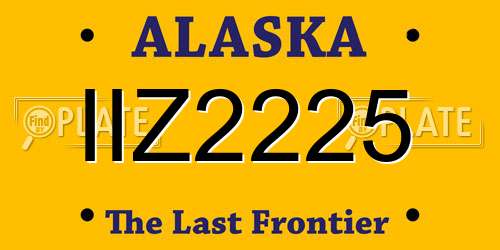IIZ2225 Alaska License Plate