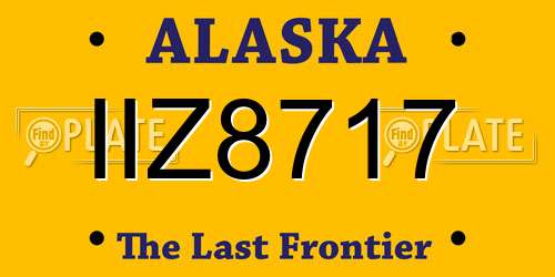 IIZ8717 Alaska License Plate