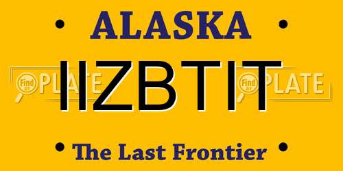 IIZBTIT Alaska License Plate
