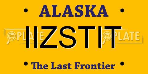 IIZSTIT Alaska License Plate
