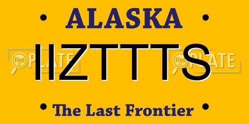 IIZTTTS Alaska License Plate