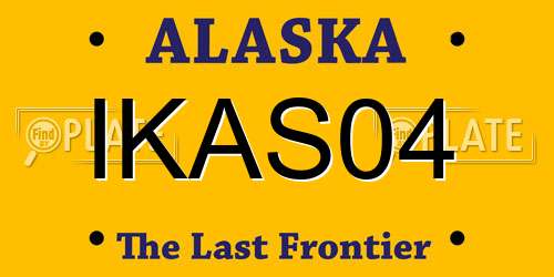 IKAS04 Alaska License Plate