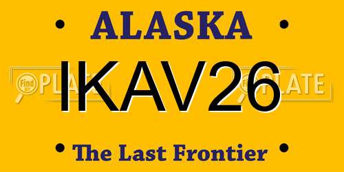 IKAV26 Alaska License Plate