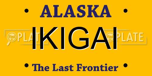 IKIGAI Alaska License Plate