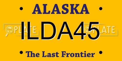 ILDA45 Alaska License Plate