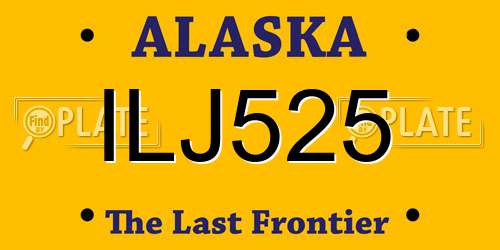 ILJ525 Alaska License Plate