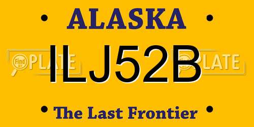 ILJ52B Alaska License Plate