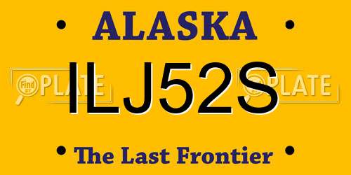 ILJ52S Alaska License Plate