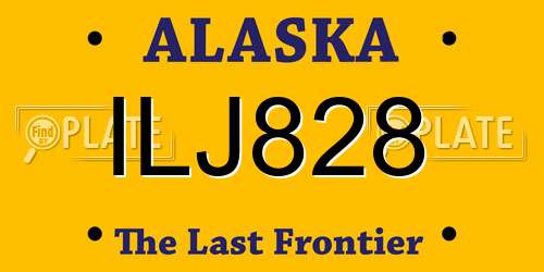 ILJ828 Alaska License Plate