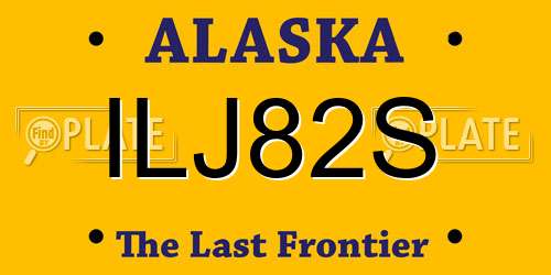 ILJ82S Alaska License Plate