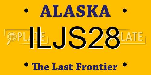 ILJS28 Alaska License Plate