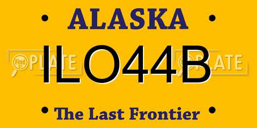ILO44B Alaska License Plate