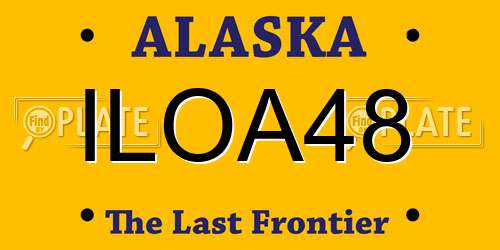 ILOA48 Alaska License Plate