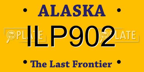 ILP902 Alaska License Plate