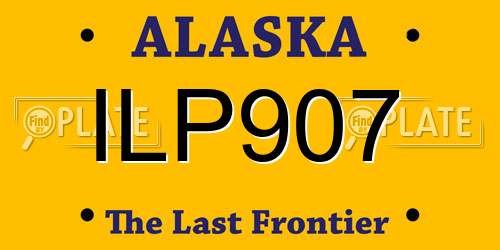 ILP907 Alaska License Plate