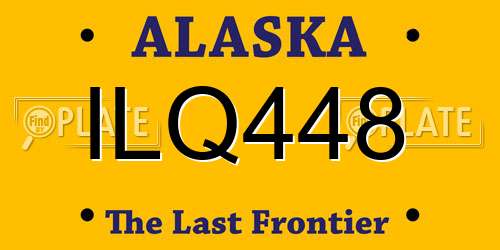 ILQ448 Alaska License Plate