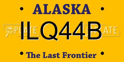 ILQ44B Alaska License Plate