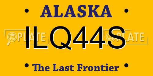 ILQ44S Alaska License Plate