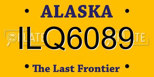 ILQ6089 Alaska License Plate