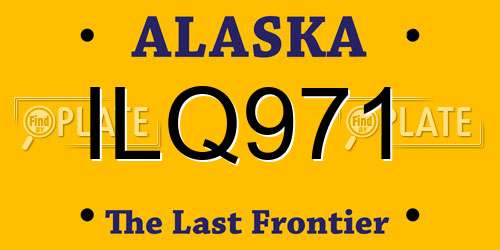 ILQ971 Alaska License Plate