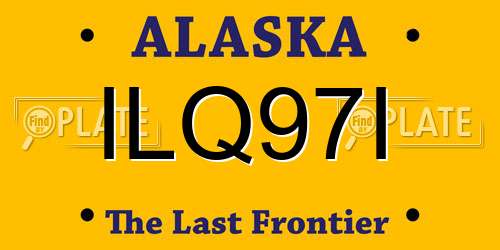ILQ97I Alaska License Plate