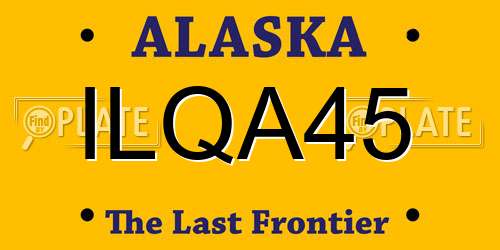 ILQA45 Alaska License Plate