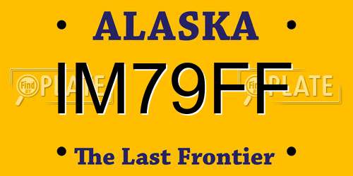 IM79FF Alaska License Plate