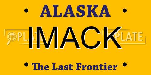 IMACK Alaska License Plate