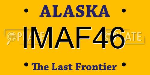 IMAF46 Alaska License Plate