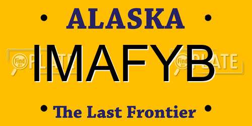 IMAFYB Alaska License Plate