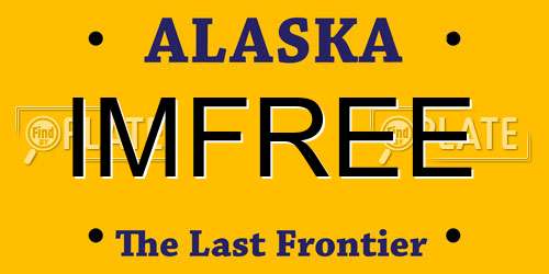 IMFREE Alaska License Plate