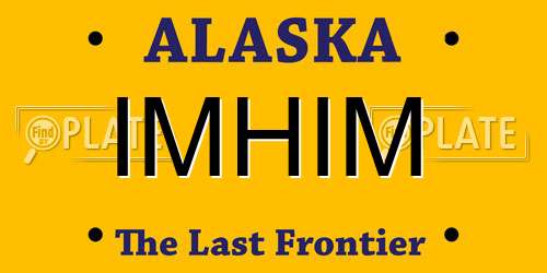 IMHIM Alaska License Plate