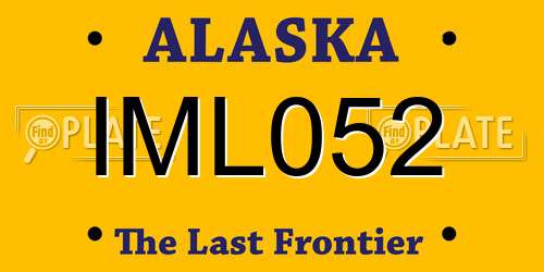 IML052 Alaska License Plate