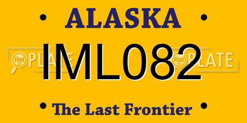 IML082 Alaska License Plate